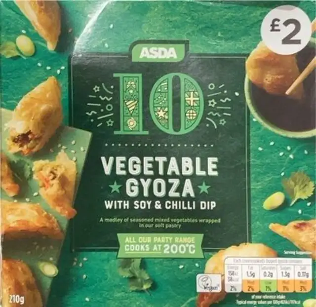 Vegetable Gyoza front packaging