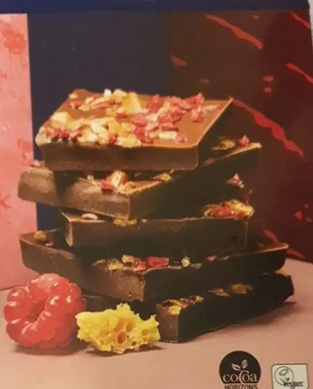 Honey and raspberry choc slab