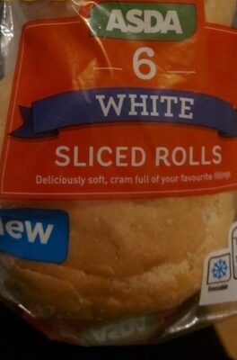 6 White Sliced Rolls