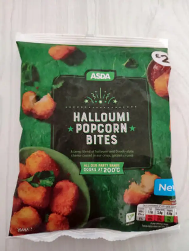 Halloumi popcorn bites front packaging