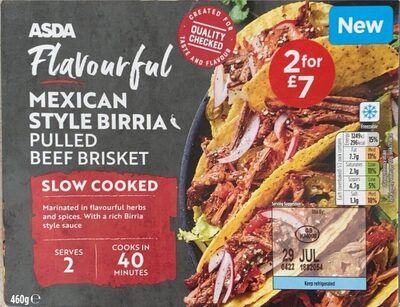 Mexican style birria pulled beef brisket