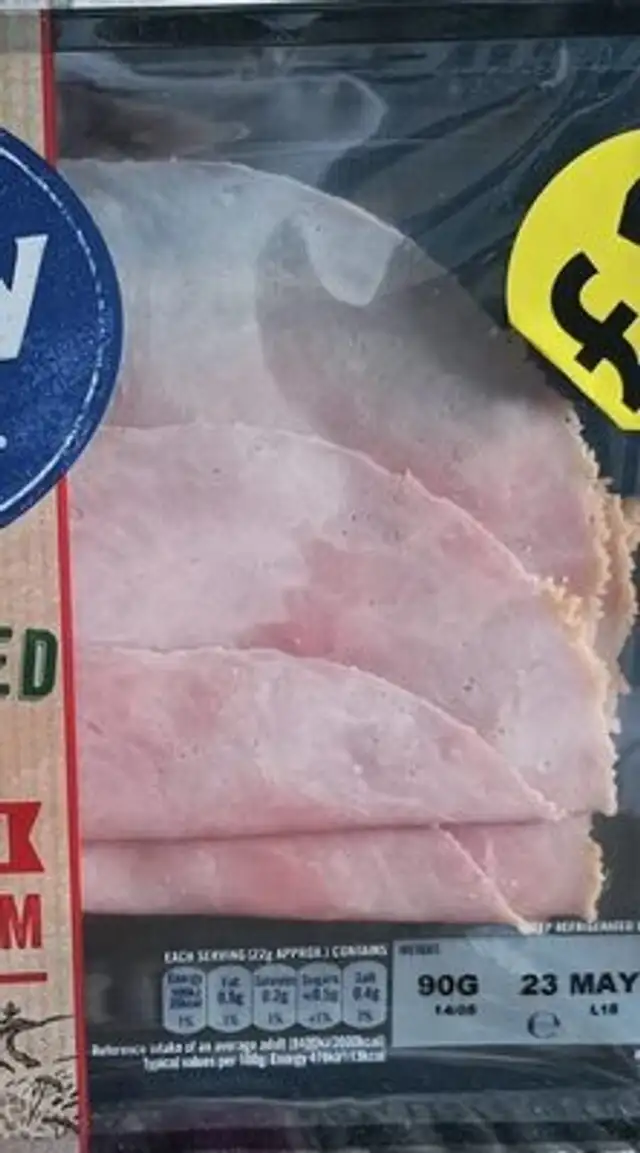 Slow cooked wafer thin ham