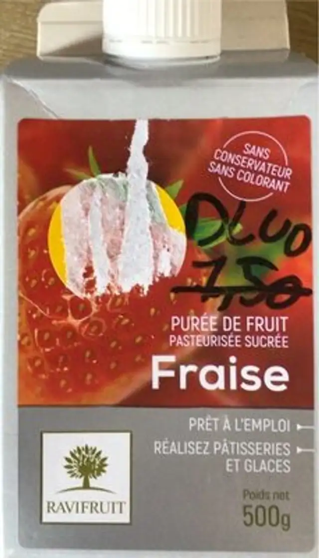 Puree de fruit fraise
