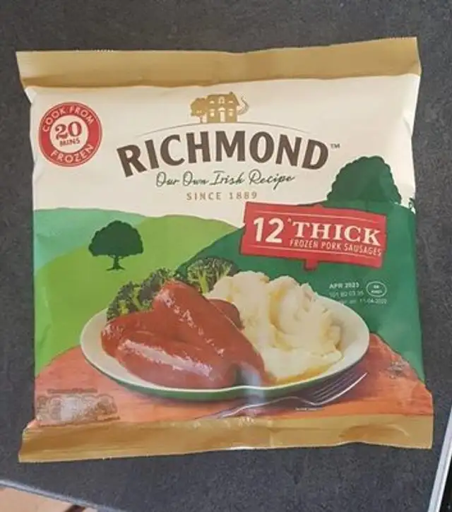 Richmond 12 thick pork sausages
