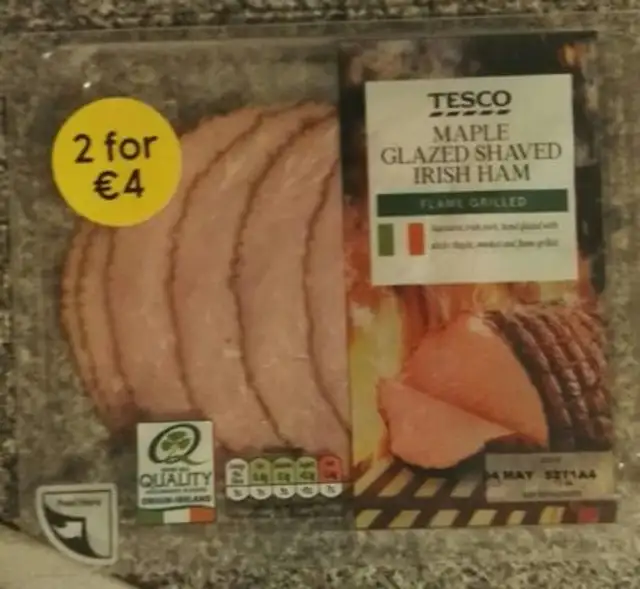 Glazed Shaved Irish Ham front packaging