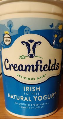 Irish fat free natural yogurt