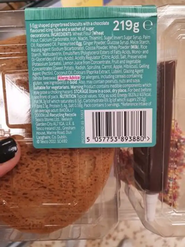 Unknown ingredients label