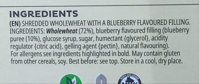 Blueberry Wheats ingredients label