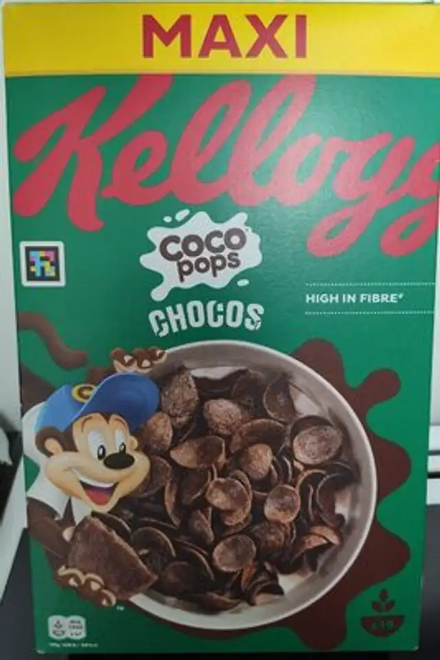 Coco Pops chocos front packaging