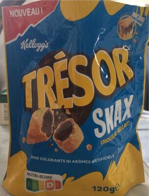 Trésor snax chocolat au lait front packaging