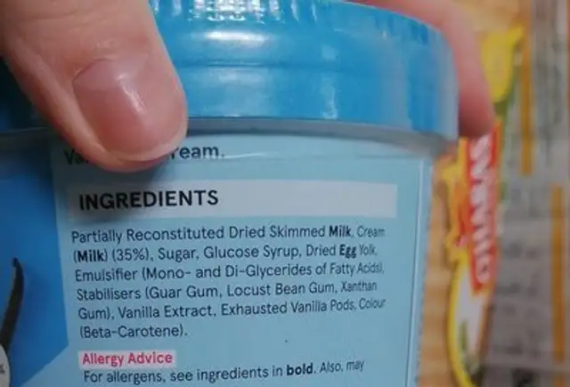 Unknown ingredients label