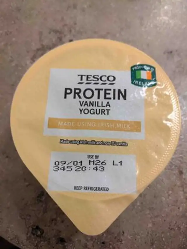 Protein yogurt vanilla nutrition facts table