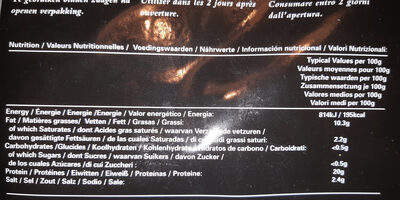 saumon fume nutrition facts table