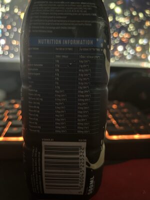 Protein Energize Vanilla Flavour Breakfast Drink nutrition facts table