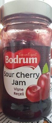 Sour cherry jam front packaging