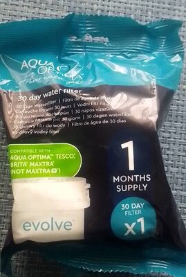 Filtro de agua Evolve front packaging