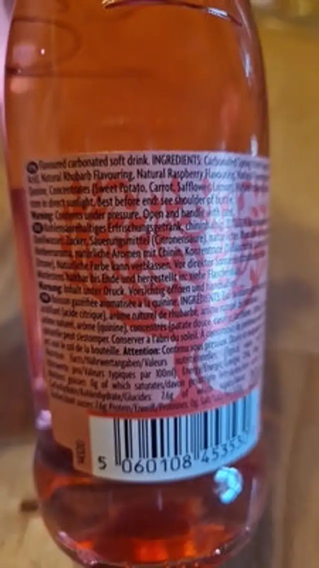 Unknown ingredients label