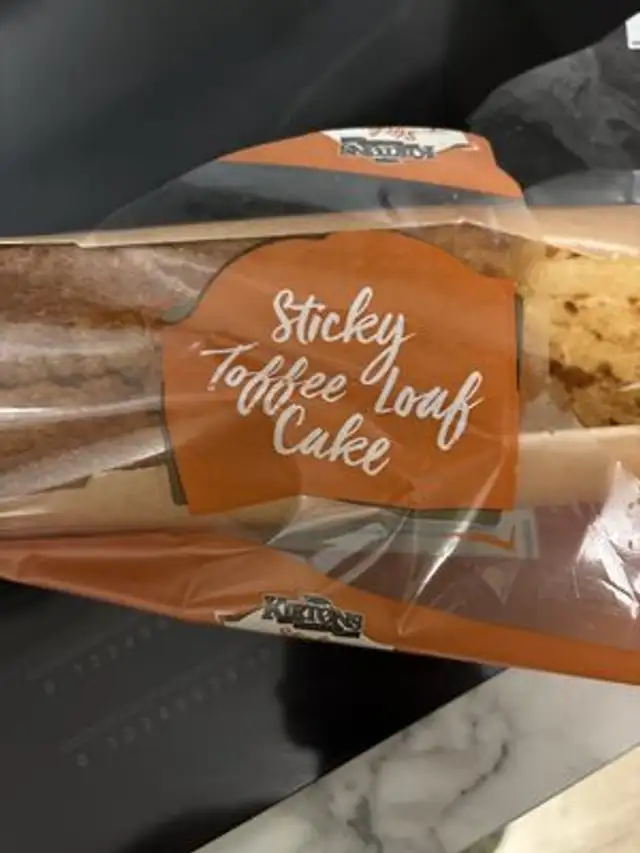 Sticky Toffee Pudding Loaf Cake front packaging