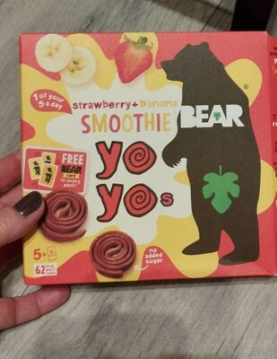 Strawberry Banana Smoothie Real Fruit Yoyos front packaging