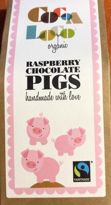 Raspberry chocolate pigs