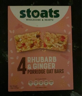 Rhubarb & Ginger Porridge Oat Bars