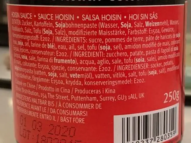 Hoi Sin Sauce imp ingredients label