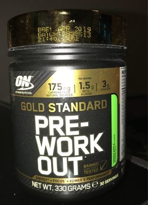 Gold Standard Pre Workout (330GR) Optimum front packaging