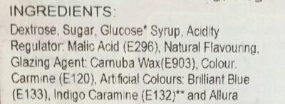 Nerds ingredients label
