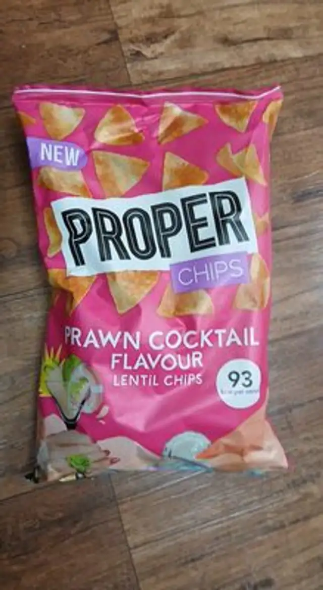 Lentil Chips - Prawn Cocktail Flavour front packaging