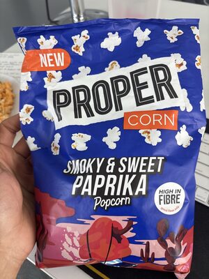 Smoky & Sweet Paprika Popcorn front packaging