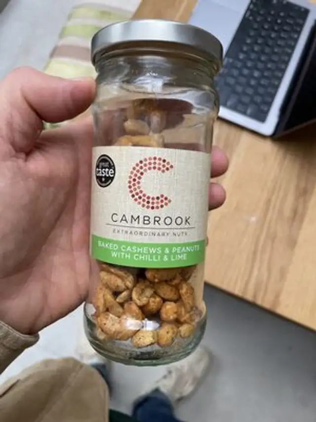 Baked Cashews & Peanuts With Chilli Lime front packaging