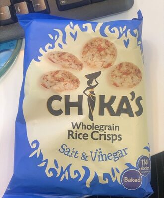 Wholegrain rice crips front packaging