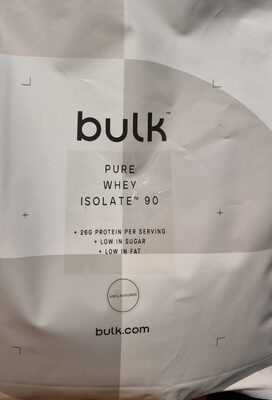 Pure whey isolate (unflavoured) front packaging