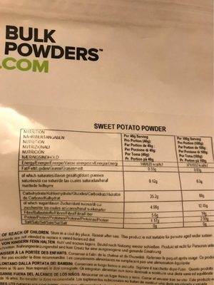 Sweet potato powder