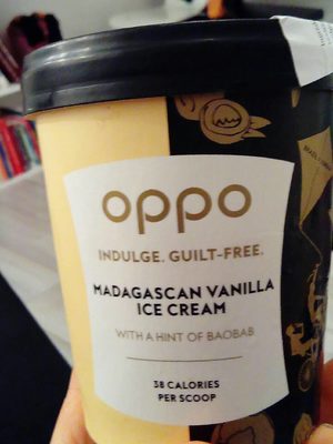 Oppo Healthy Ice Cream,Madagascan Vanilla 500ML front packaging