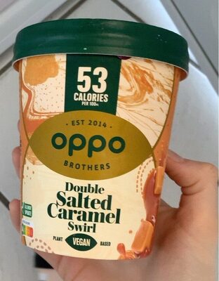 Oppo Double Salted Caramel Swirl Vegan front packaging