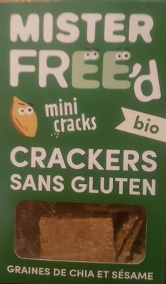 Mini cracks Crackers sans gluten graines de chia et sésame front packaging