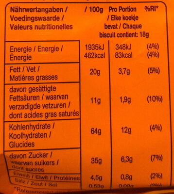 twix cookies caramel nutrition facts table