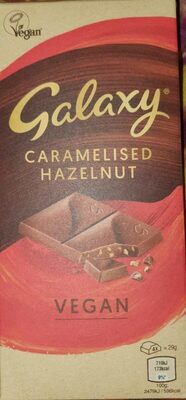 Galaxy Caramelized Hazelnut Vegan front packaging