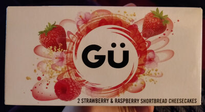 Strawberry and raspberry shortbread cheesecakes