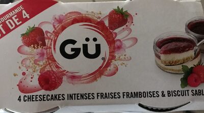 Cheesecakes intenses fraises framboises et biscuit sablé