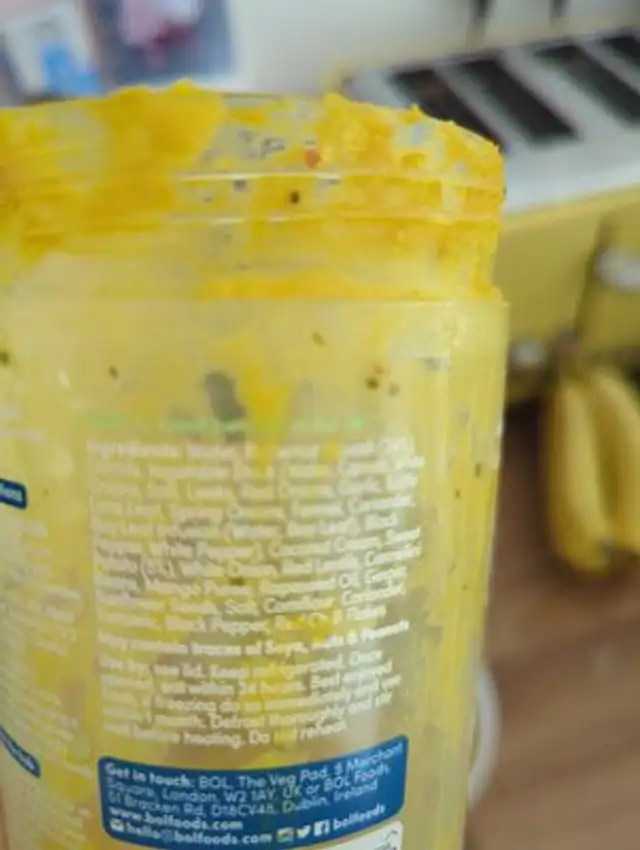 Immune Boosting Power Soup, Butternut Squash & Chilli ingredients label