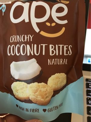 ape crunchy coconut bites natural front packaging