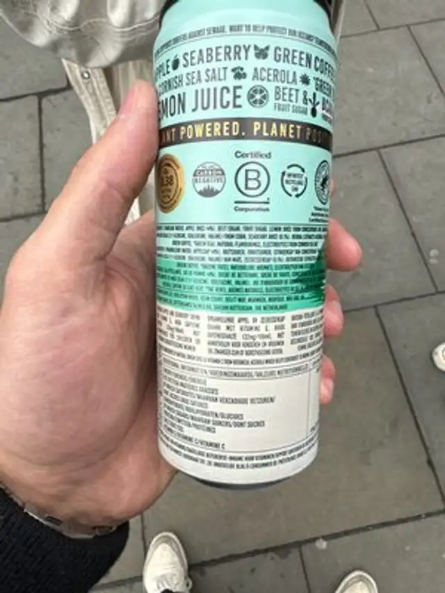 Natural Energy Apple And Seaberry nutrition facts table