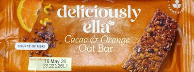 Cacao and orange oat bar