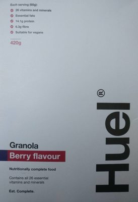 Huel Granola Fruits rouges front packaging