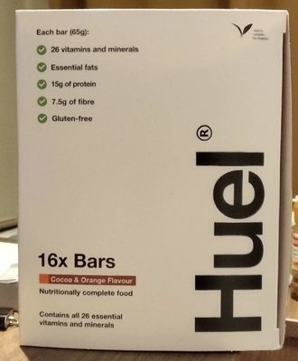 Huel Bars Cocoa and Orange Flavour