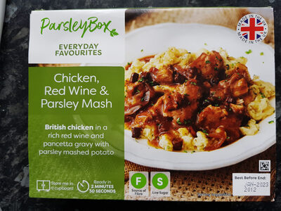 chicken, red wine & parsley mash