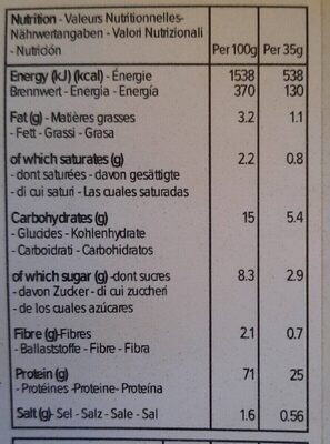 Protéines 360 extreme nutrition facts table