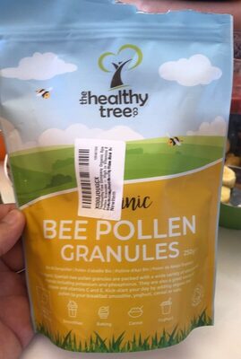 Bee pollen granules front packaging